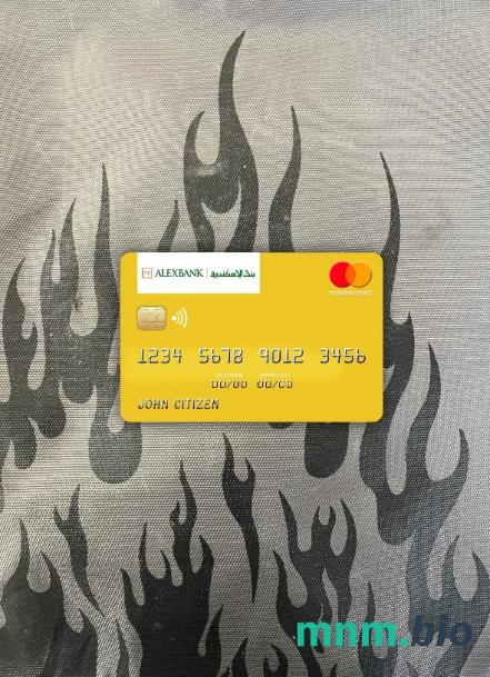 Egypt bank of Alexandria wygląd zdjęcia mastercard skan PSD + zdjęcie